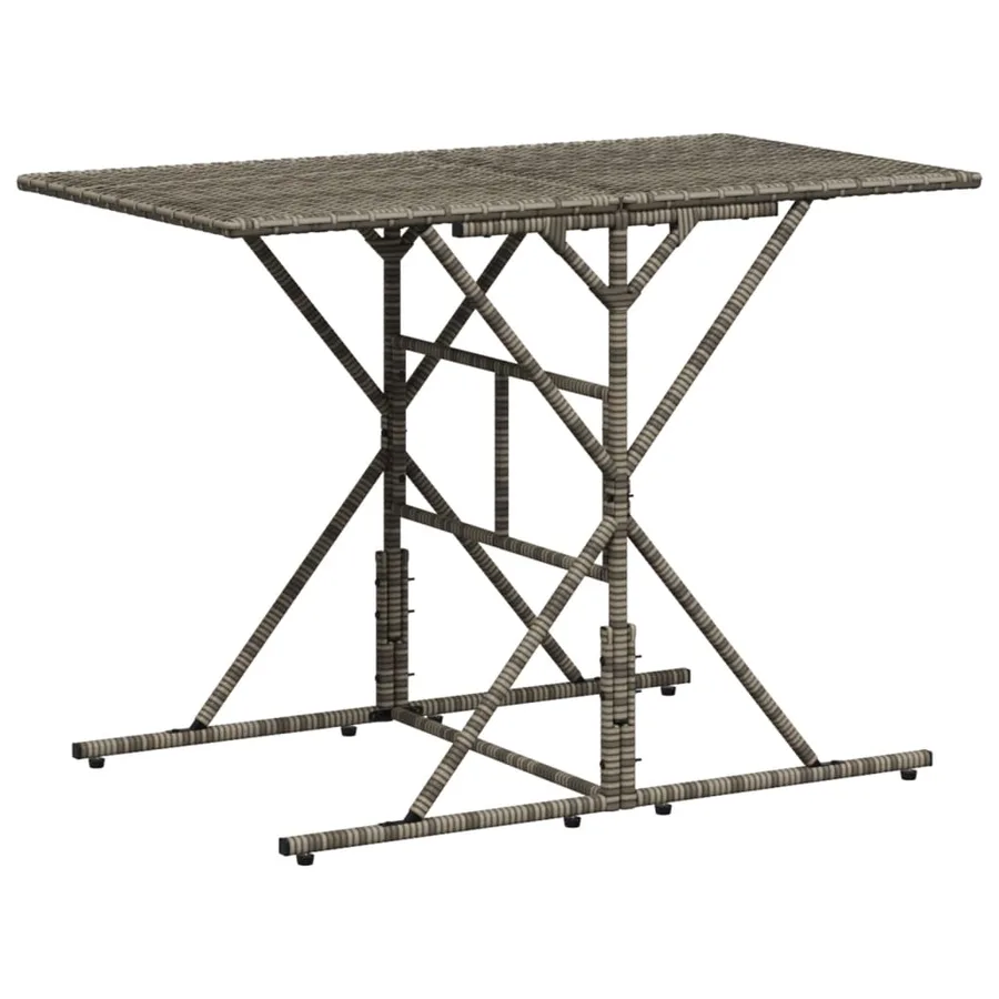 Ensemble à manger de jardin et coussins 7 pcs gris rotin - 3