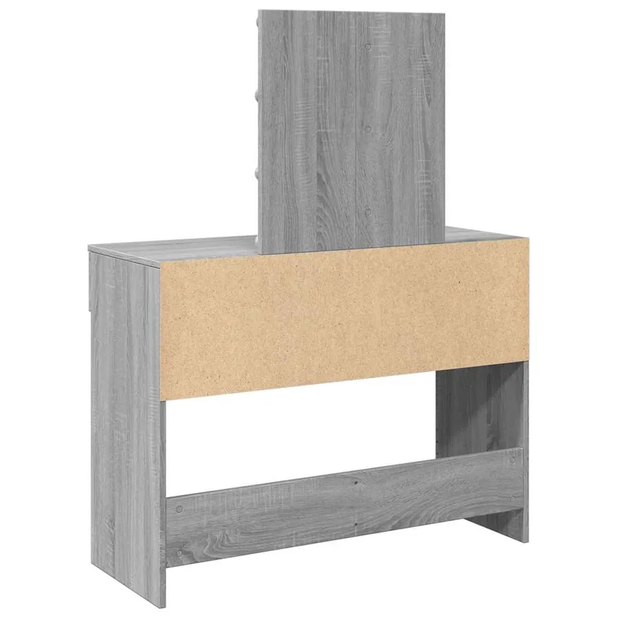 Coiffeuse avec LED sonoma gris 100x40x130 cm - 7