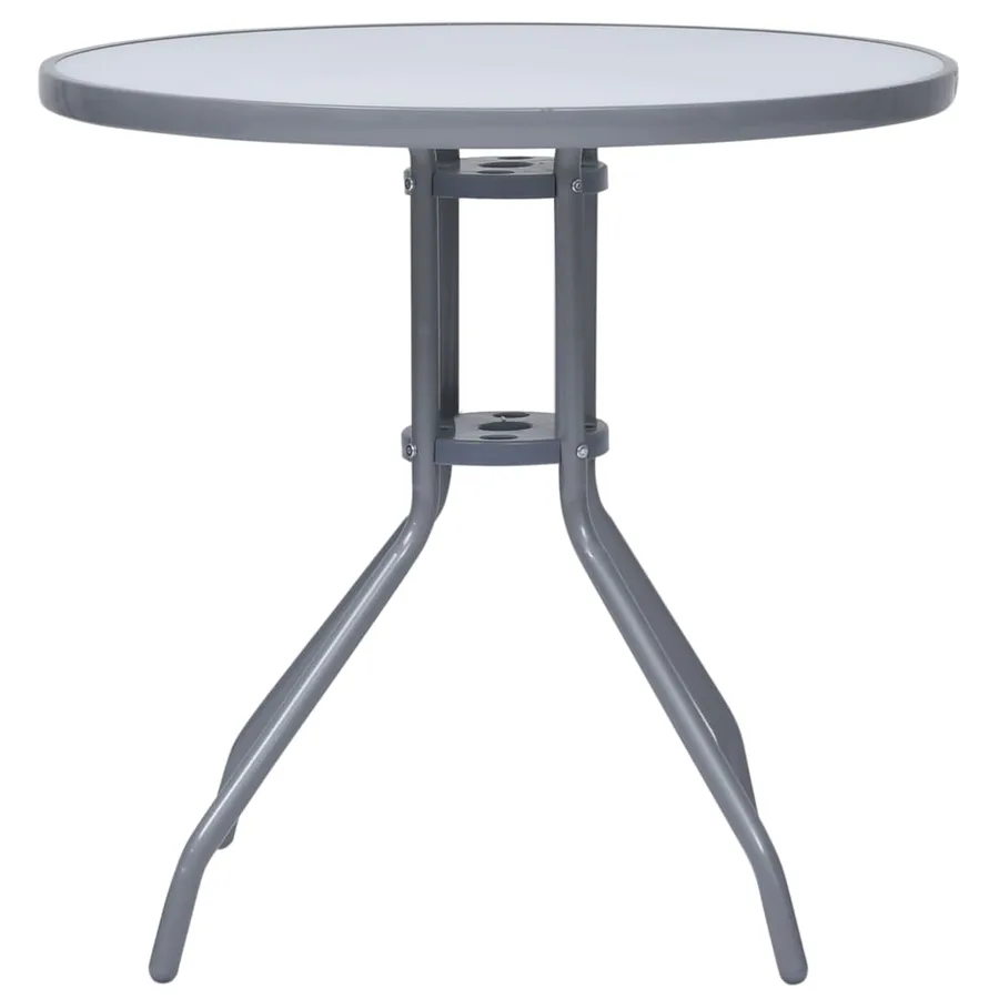5 pcs garden dining set Aluminium and silver textilene - 10