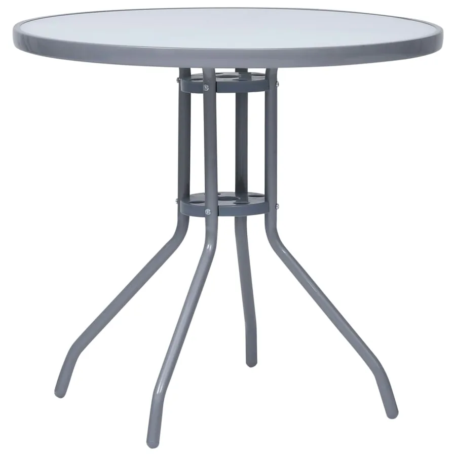 5 pcs garden dining set Aluminium and silver textilene - 9