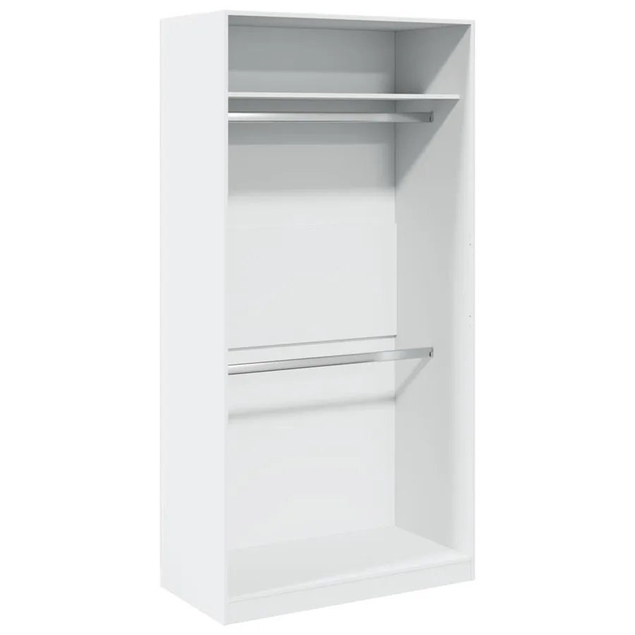 Garde-robe Blanc 100x50x200 cm Bois d'ingénierie - 2