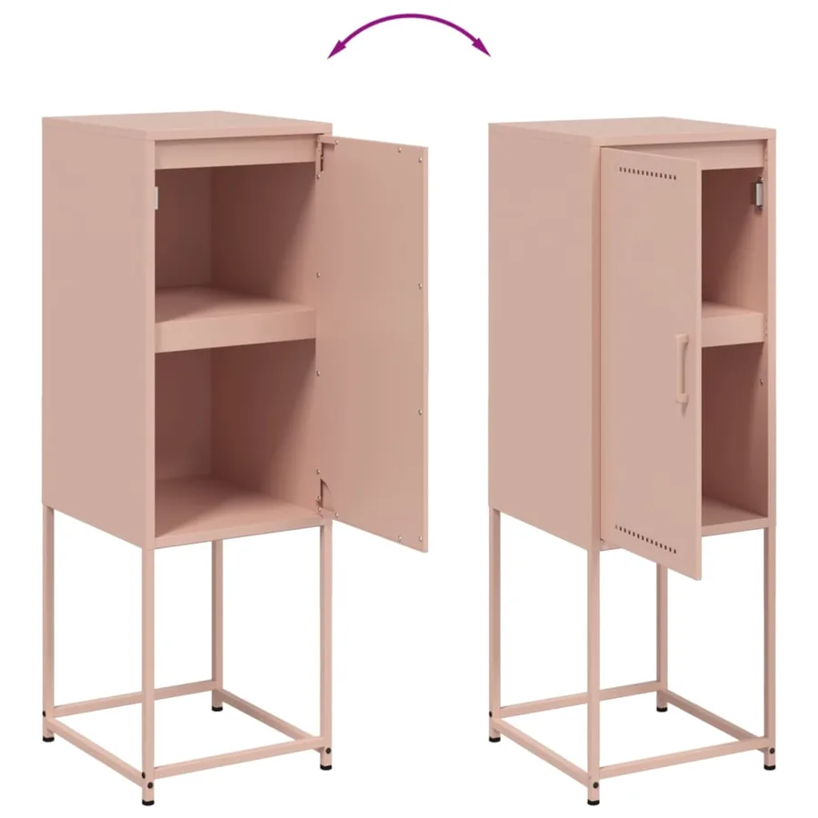 Buffet haut rose 36x39x107 cm acier - 10