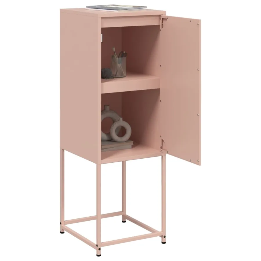 Buffet haut rose 36x39x107 cm acier - 5