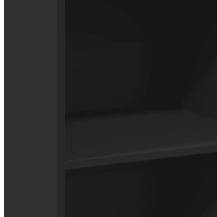 Buffet haut noir 45x41x124 cm bois d'ingénierie - 7