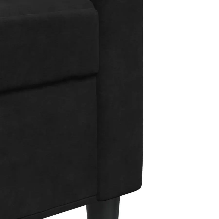 Ensemble de canapés 3 pcs avec coussins Noir Velours - 7