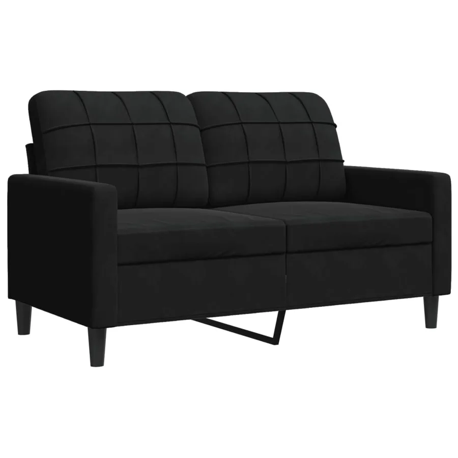 Ensemble de canapés 3 pcs avec coussins Noir Velours - 4