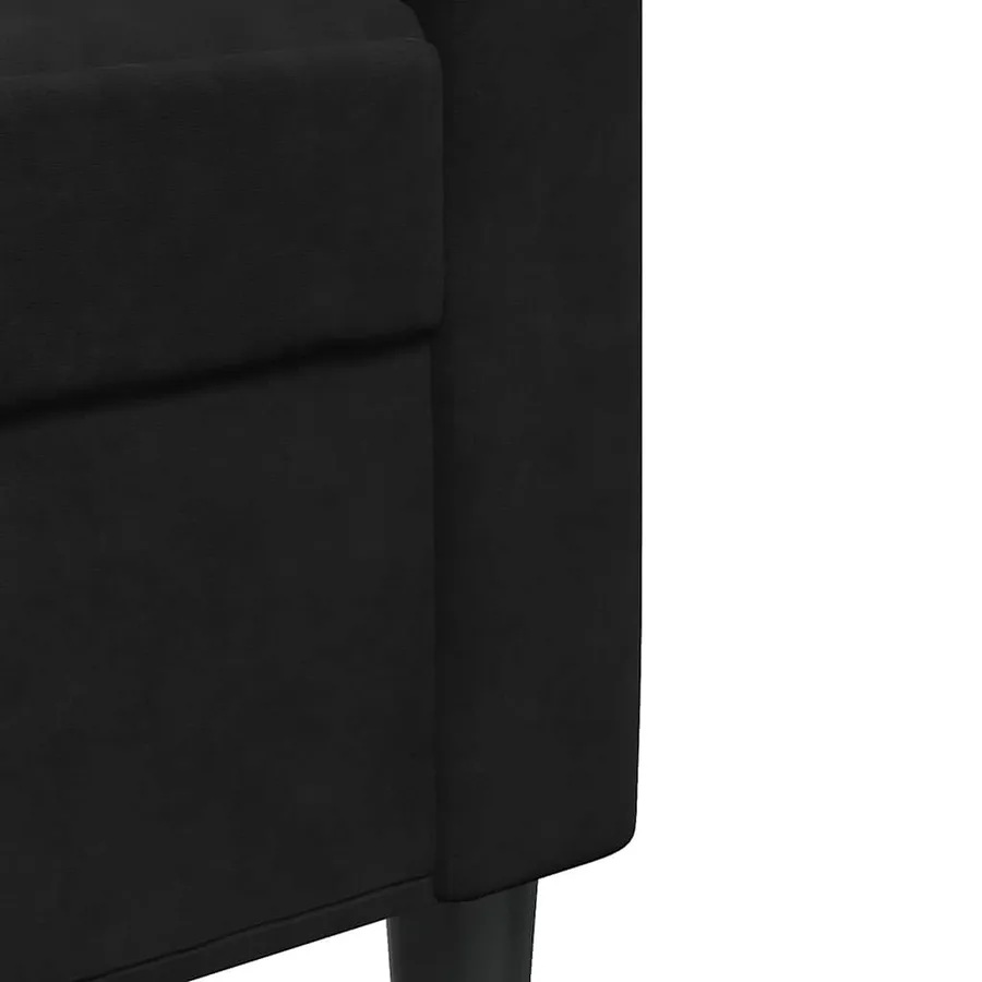 Ensemble de canapés 3 pcs avec coussins Noir Velours - 7