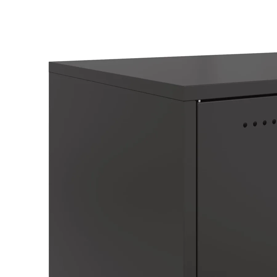 Table de chevet noir 36x39x78 cm acier - 10