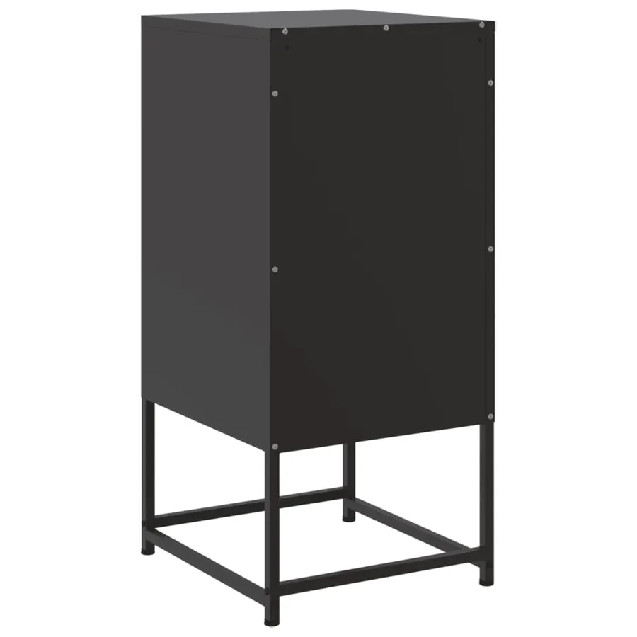 Table de chevet noir 36x39x78 cm acier - 8