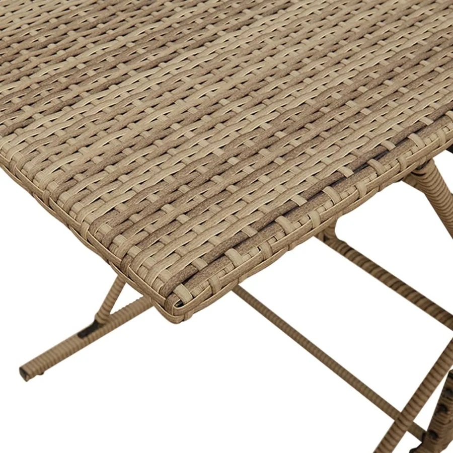 Ensemble à manger de jardin et coussins 7 pcs beige poly rotin - 8