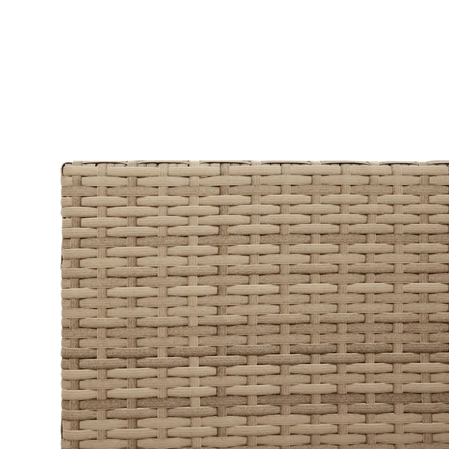 Canapé de jardin avec table et coussins en forme de L beige - 11