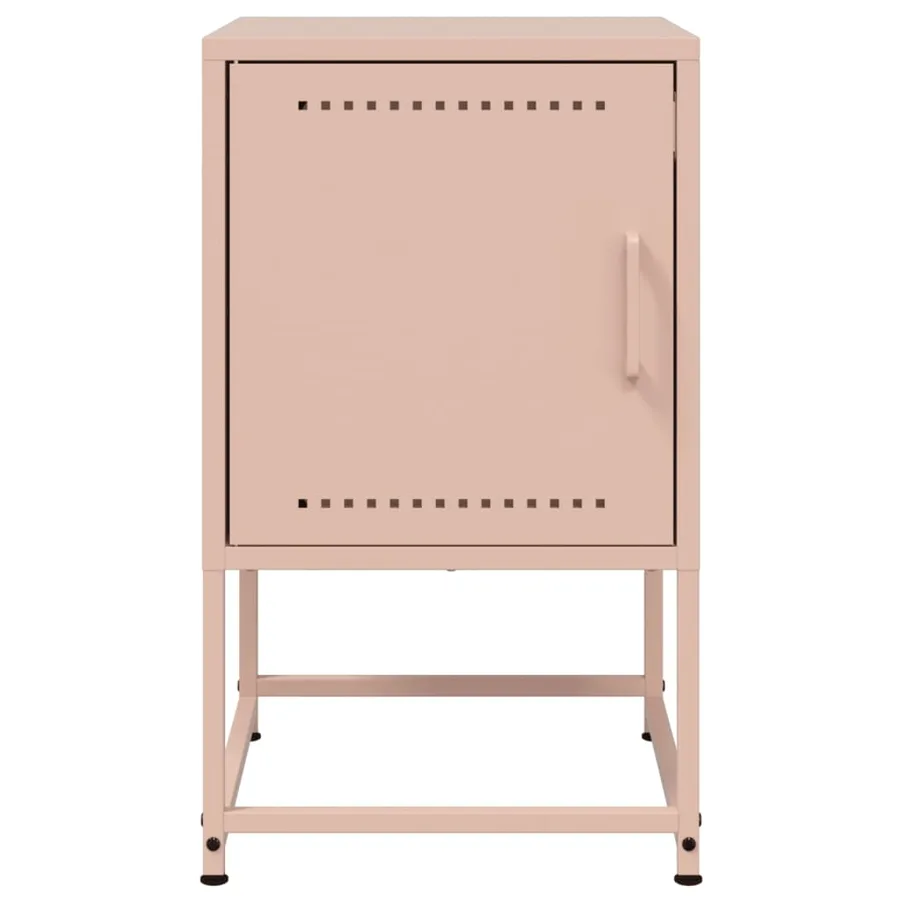 Table de chevet rose 36x39x60,5 cm acier - 6