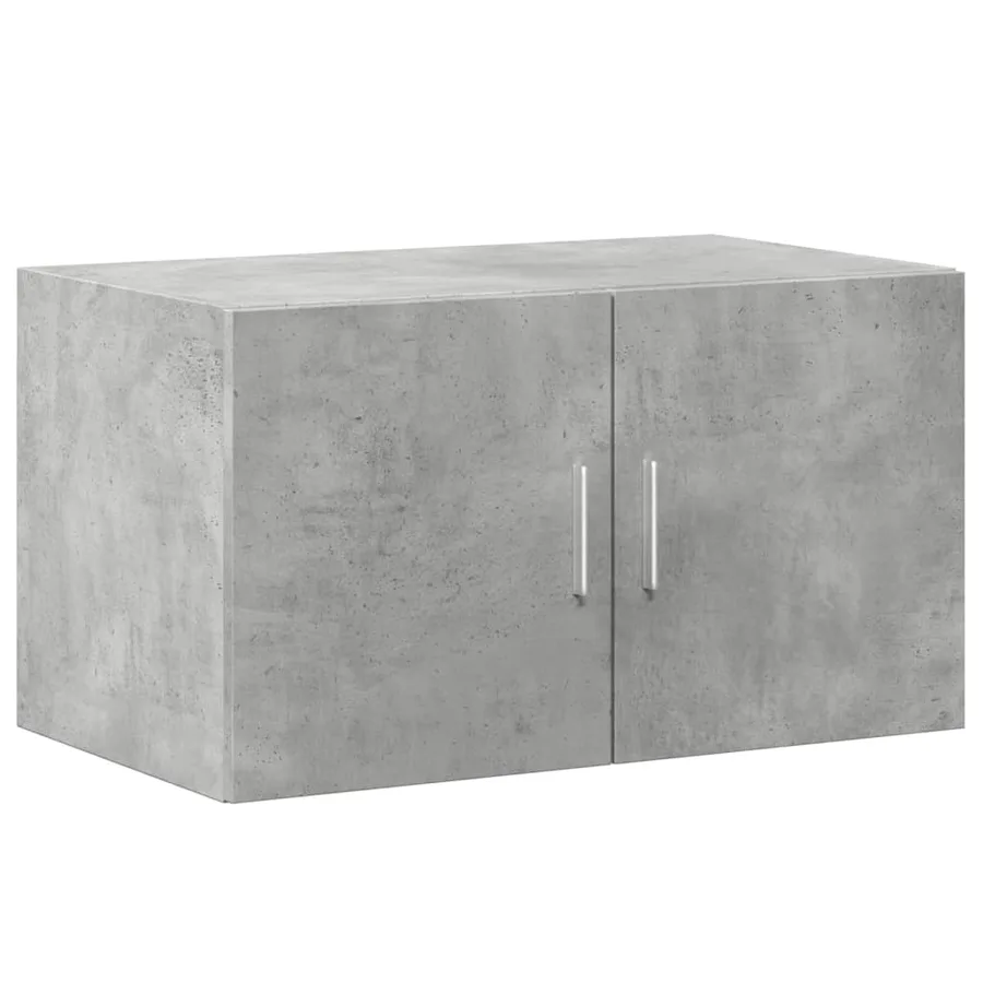 Armoire de rangement gris béton 70x42,5x225cm bois d'ingénierie - 5