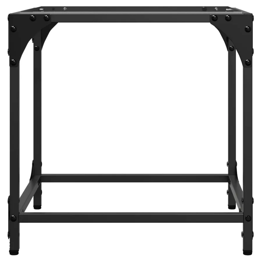 Table basse avec dessus en verre transparent 40x40x40 cm acier - 5
