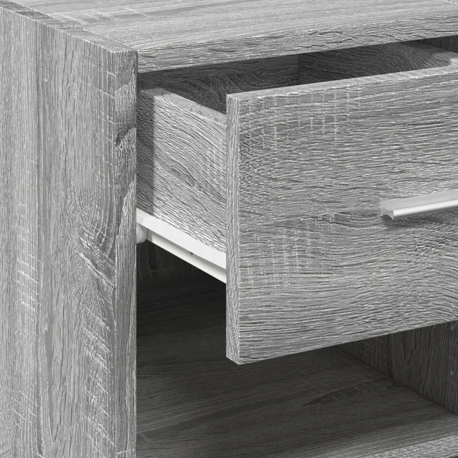 Buffet sonoma gris 30x42,5x93 cm bois d'ingénierie - 8