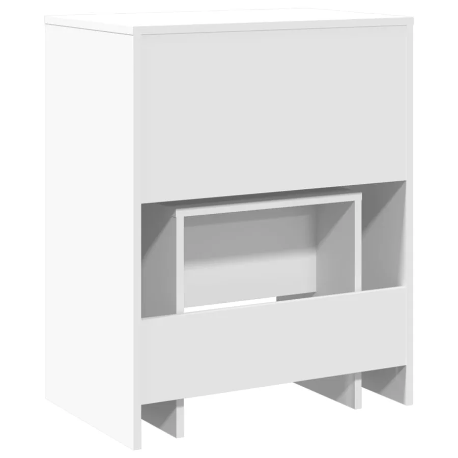 Coiffeuse et tabouret blanc 60x40x113,5 cm - 7