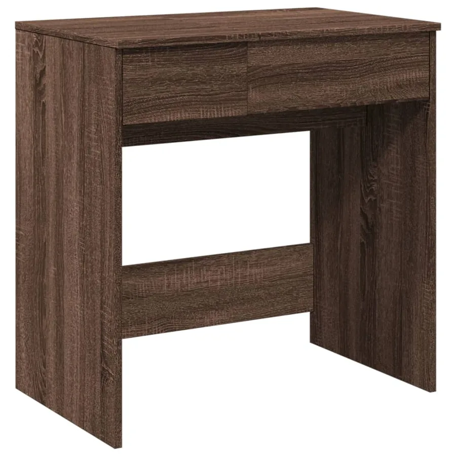 Coiffeuse avec miroir chêne marron 73x46,5x120 cm - 2