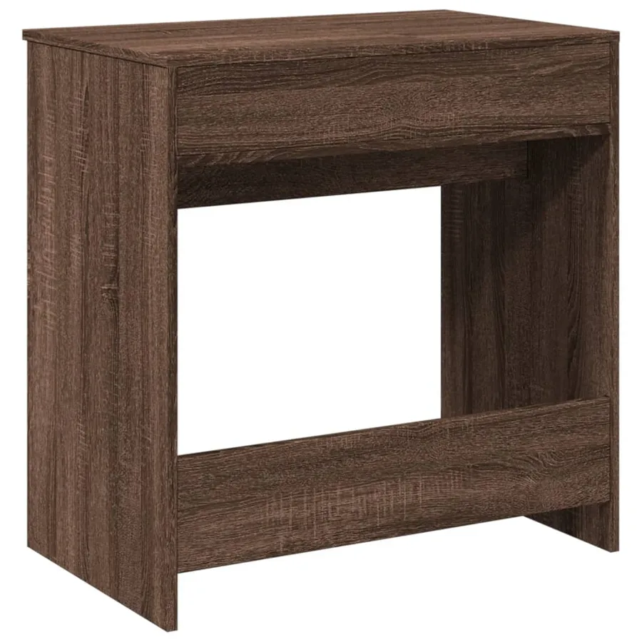 Coiffeuse avec miroir chêne marron 73x46,5x120 cm - 7