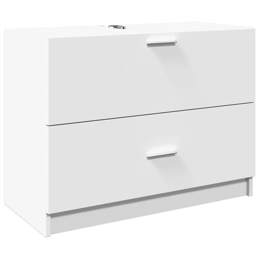 Armoire d'évier blanc 78x37x59 cm bois d'ingénierie - 2