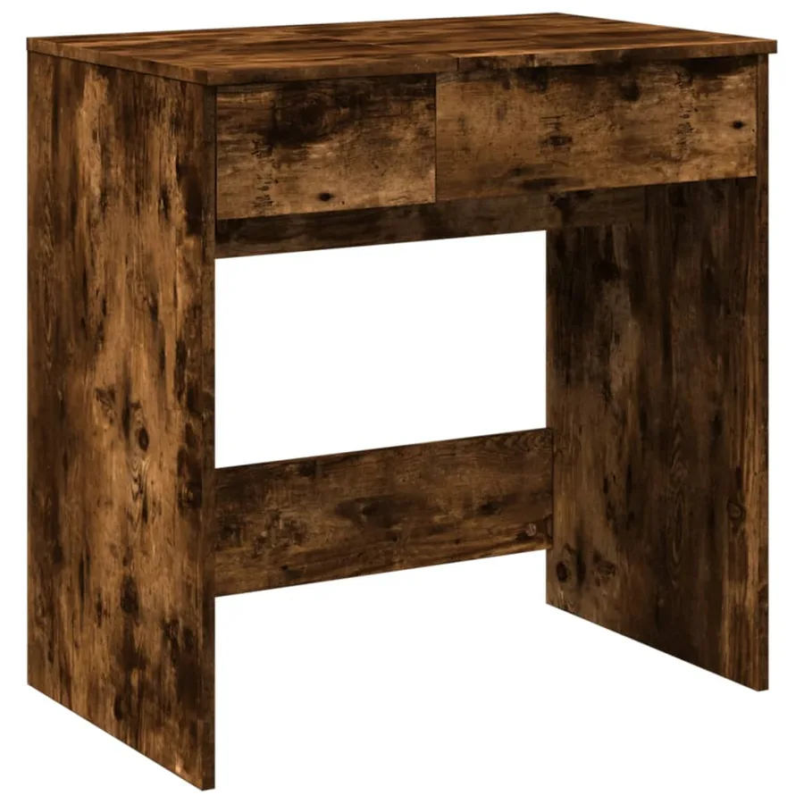 Coiffeuse avec miroir chêne fumé 73x46,5x120 cm - 2