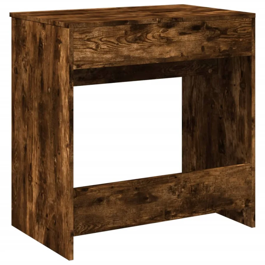Coiffeuse avec miroir chêne fumé 73x46,5x120 cm - 7