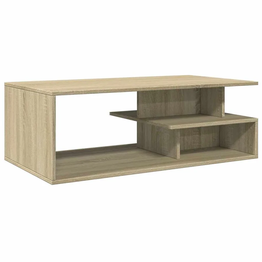 Table basse chêne sonoma 102x55x35 cm bois d'ingénierie - 2
