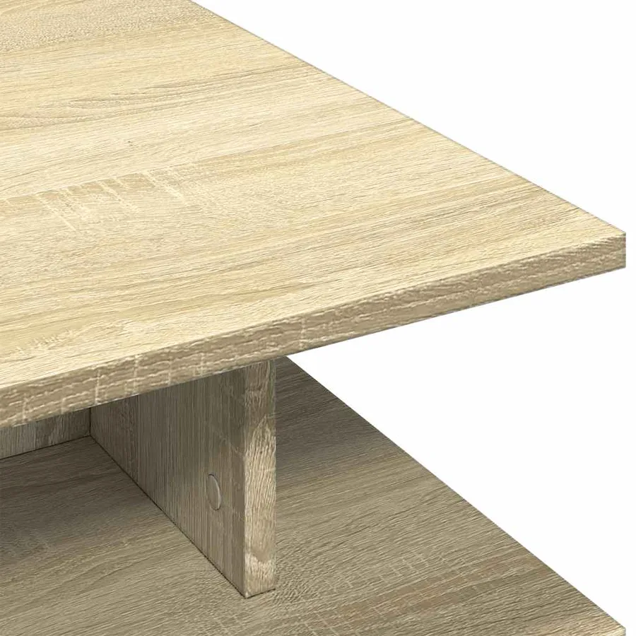 Table basse chêne sonoma 102x55x35 cm bois d'ingénierie - 7