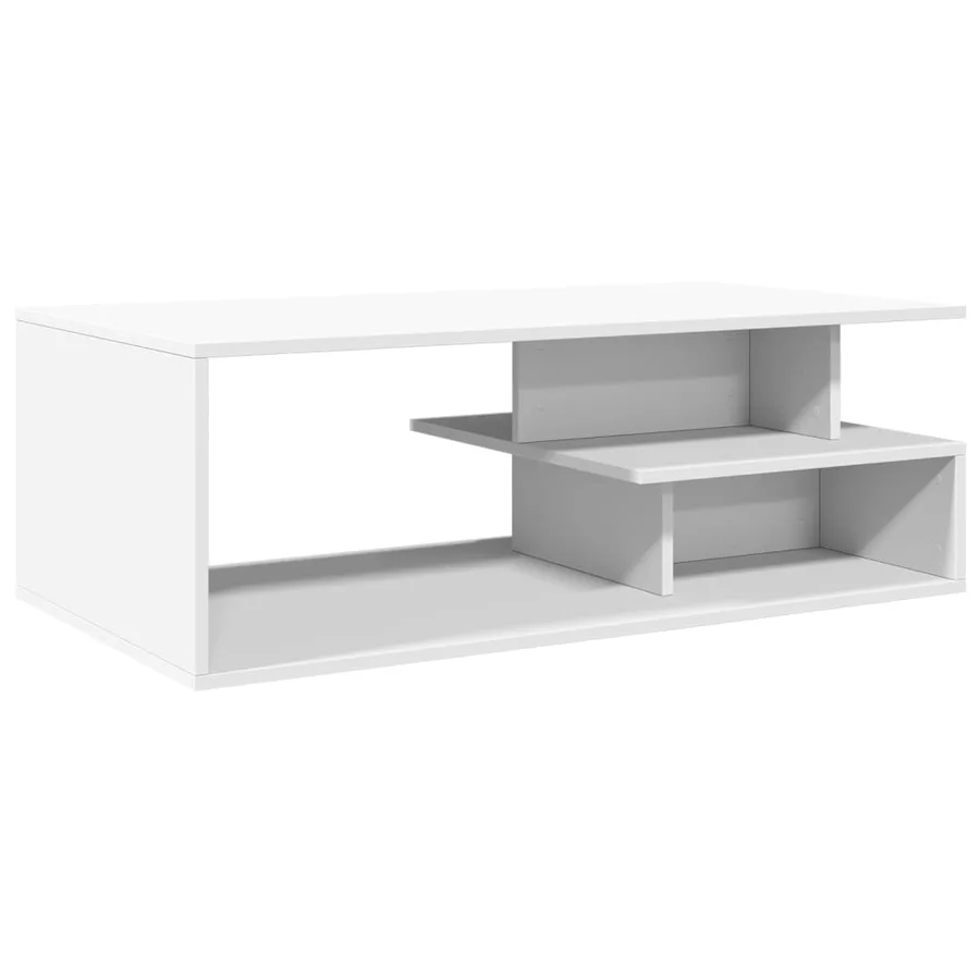 Table basse blanc 102x55x35 cm bois d'ingénierie - 2
