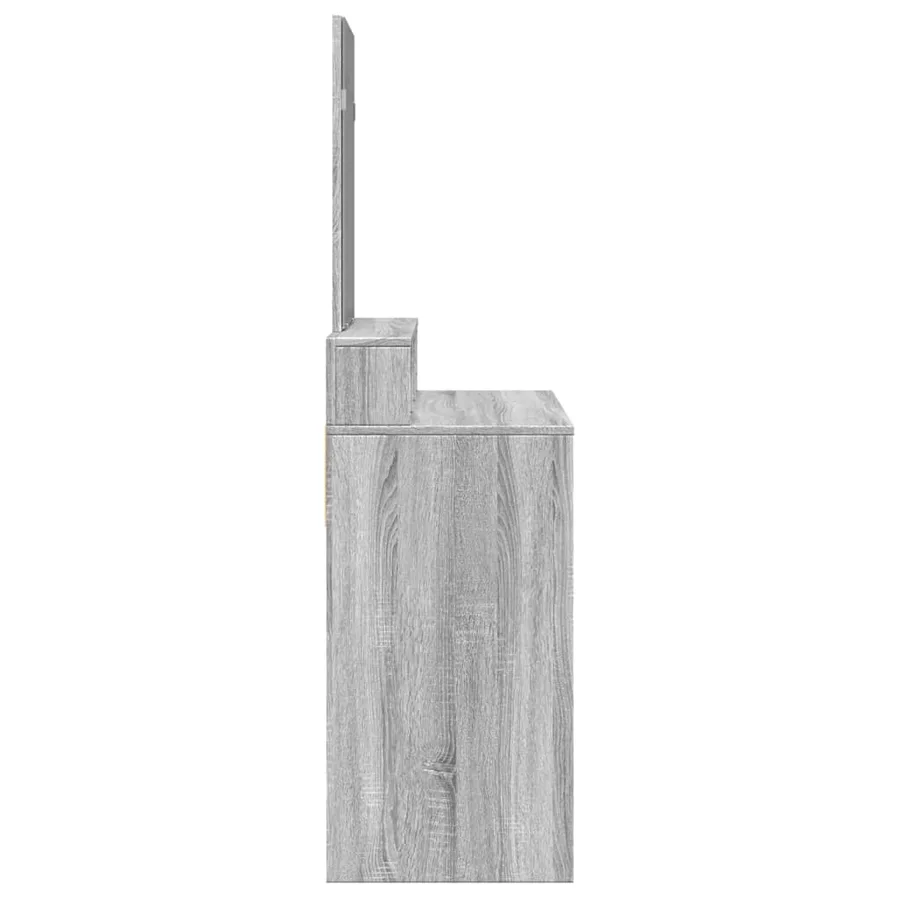 Coiffeuse avec miroir sonoma gris 80x41x144,5 cm - 5