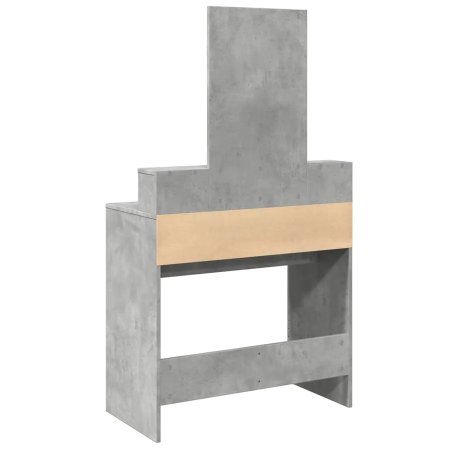 Coiffeuse avec miroir gris béton 80x41x144,5 cm - 6
