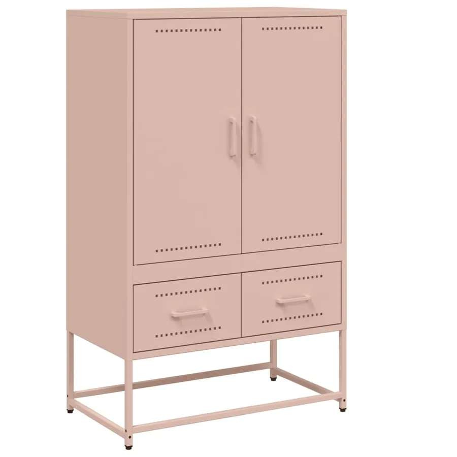 Buffet haut rose 68x39x111,5 cm acier - 2
