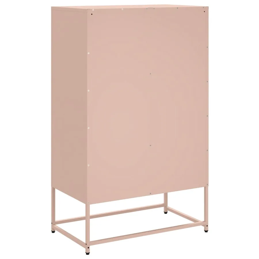 Buffet haut rose 68x39x111,5 cm acier - 7