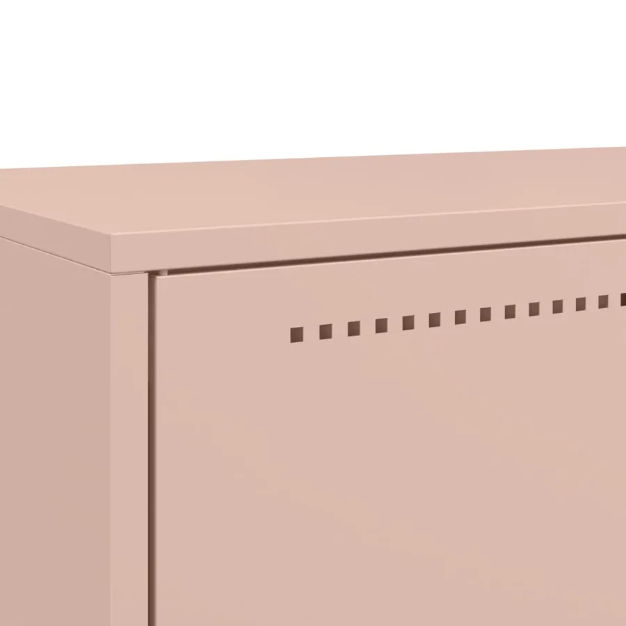Buffet haut rose 68x39x111,5 cm acier - 9