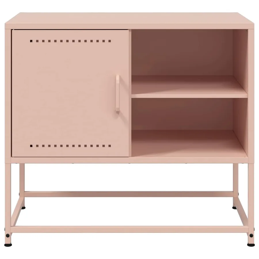 Meuble TV rose 68x39x60,5 cm acier - 6