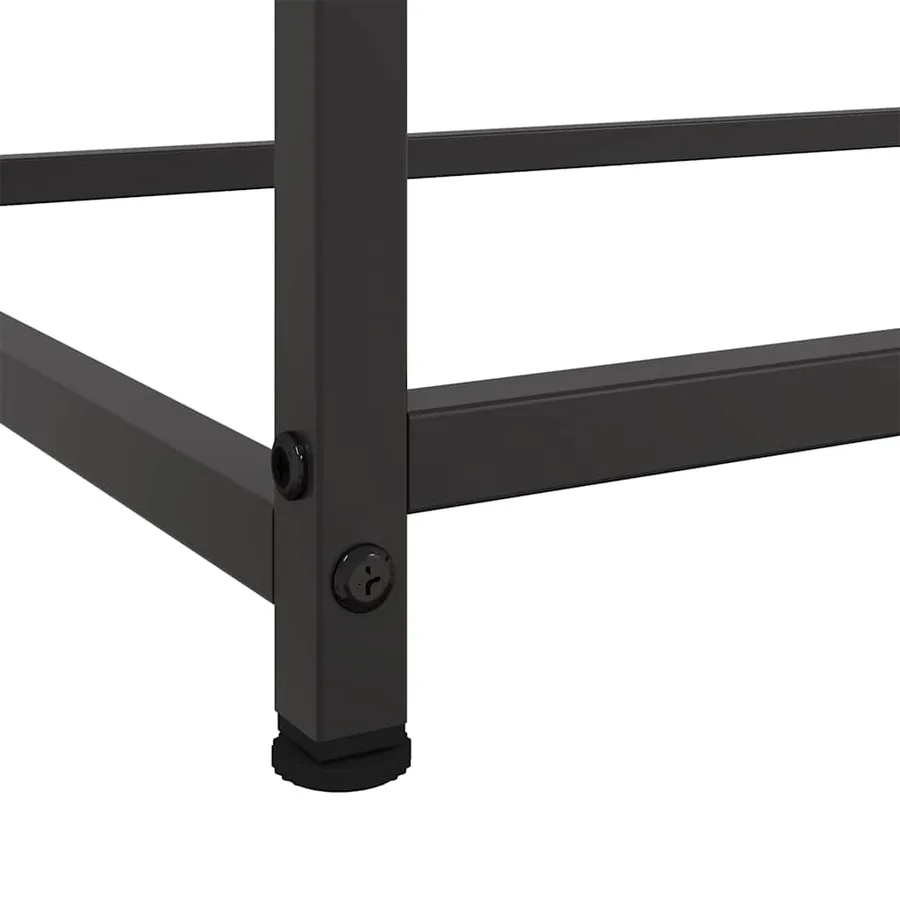 Buffet noir 100,5x39x107 cm acier - 11