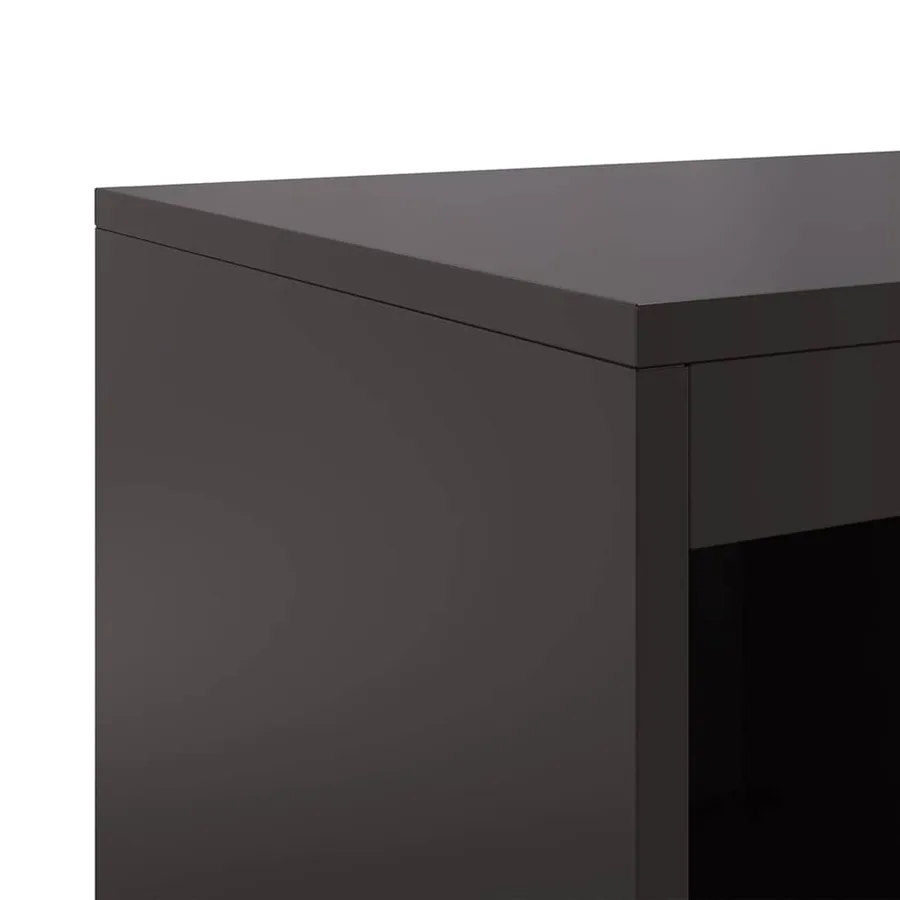 Buffet noir 100,5x39x107 cm acier - 12