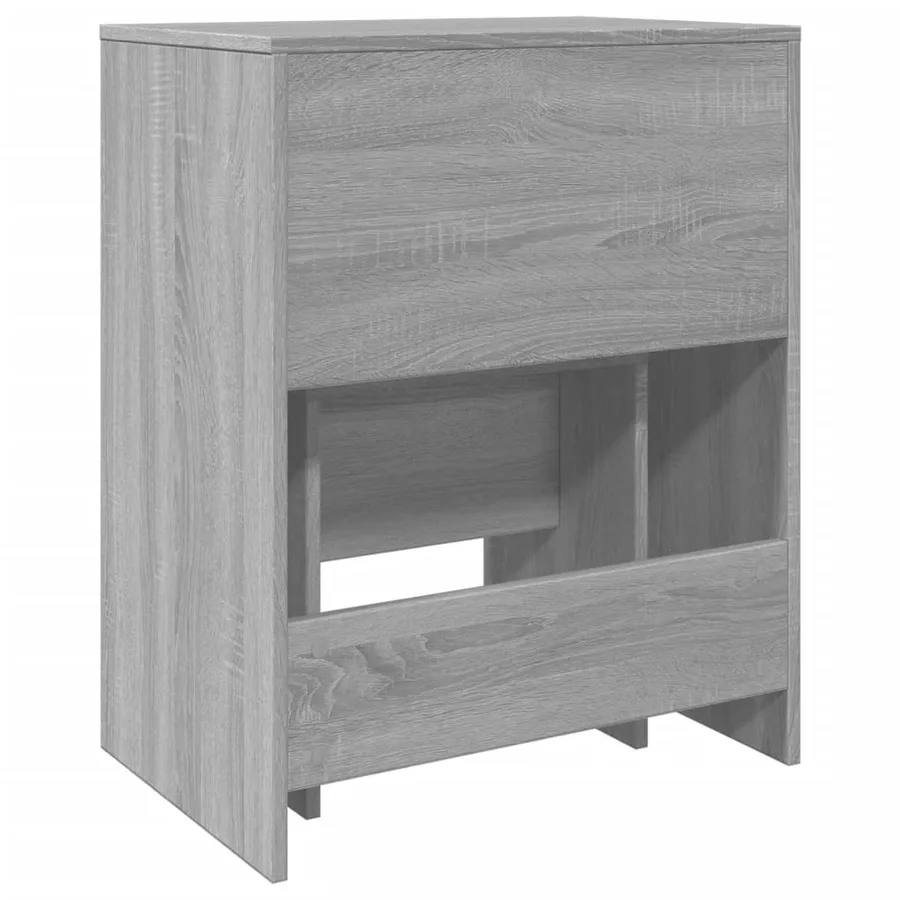 Coiffeuse et tabouret sonoma gris 60x40x113,5 cm - 7