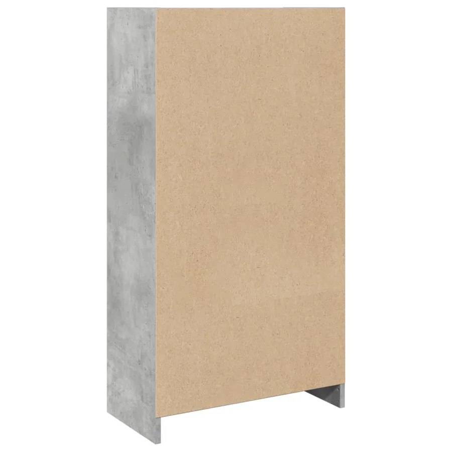 Bibliothèque gris béton 57x28,5x107,5 cm bois d'ingénierie - 6