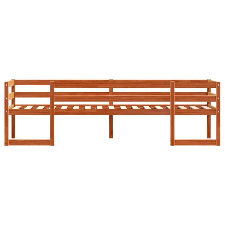 Cadre de lit pour enfants sans matelas cire marron 90x190 cm - 5