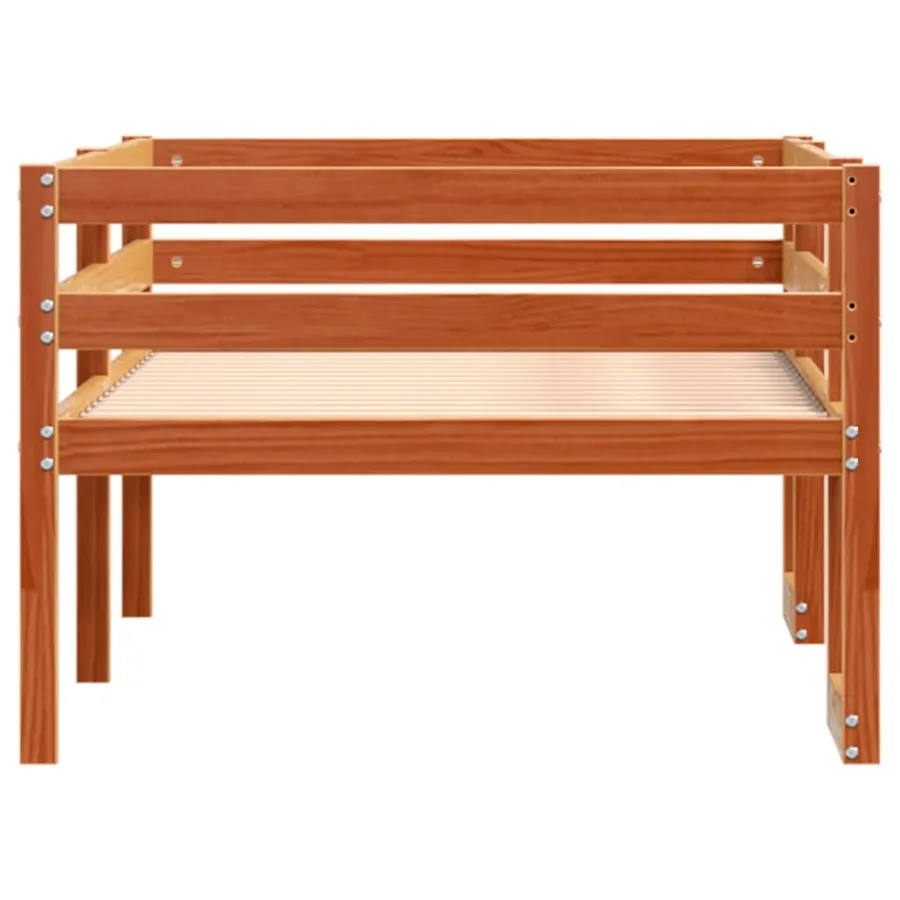 Cadre de lit pour enfants sans matelas cire marron 90x190 cm - 6