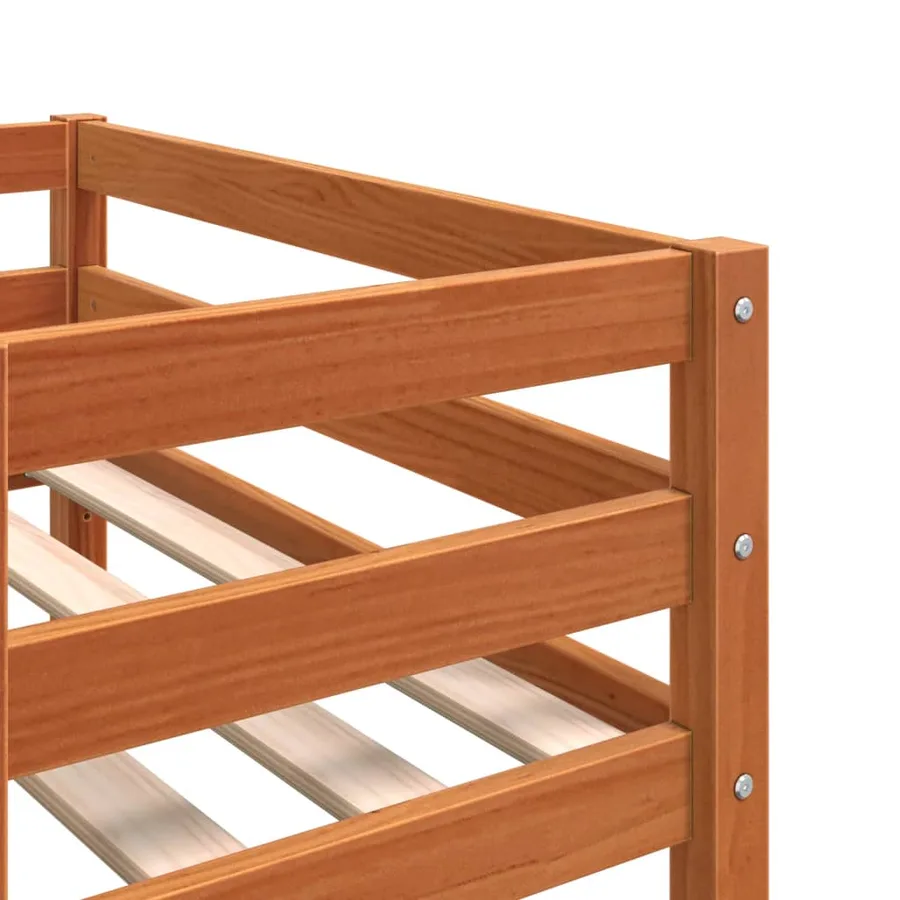 Cadre de lit pour enfants sans matelas cire marron 90x190 cm - 9