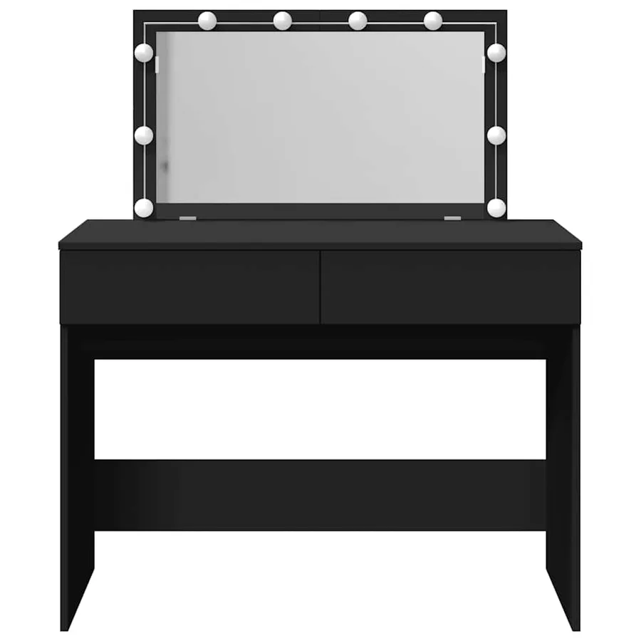 Coiffeuse avec LED noir 100x40x120 cm - 5