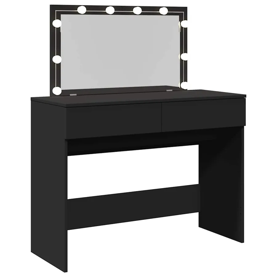 Coiffeuse avec LED noir 100x40x120 cm - 8