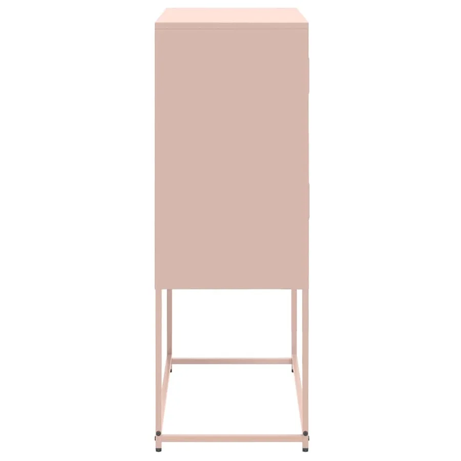 Buffet rose 68,5x38,5x107 cm acier - 7
