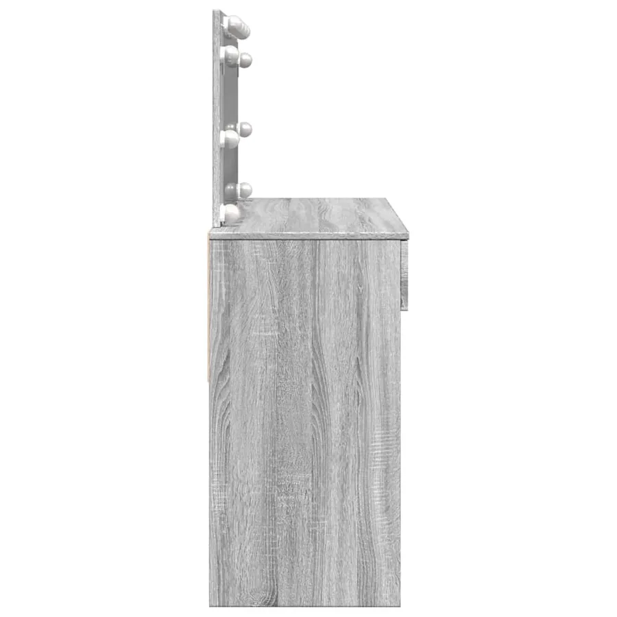 Coiffeuse avec LED sonoma gris 100x40x120 cm - 6