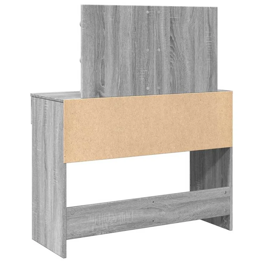 Coiffeuse avec LED sonoma gris 100x40x120 cm - 7