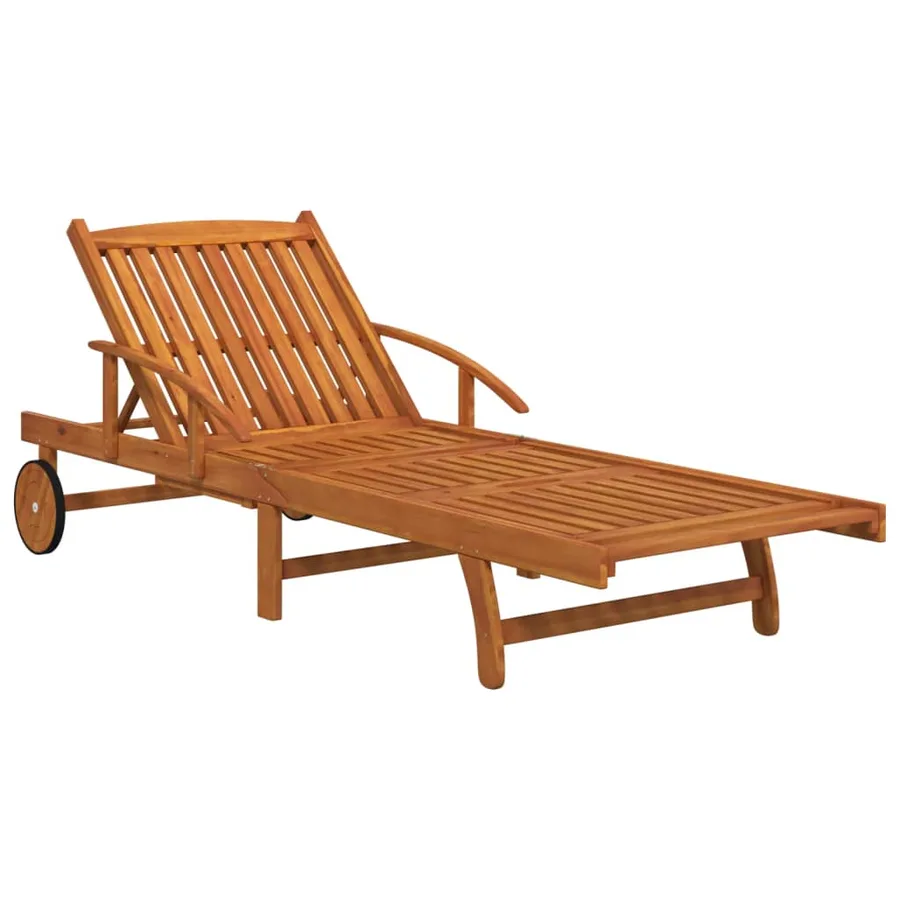 Chaises longues lot de 2 Bois d'acacia solide - 4