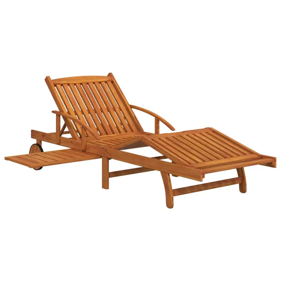 Chaises longues lot de 2 Bois d'acacia solide - 5