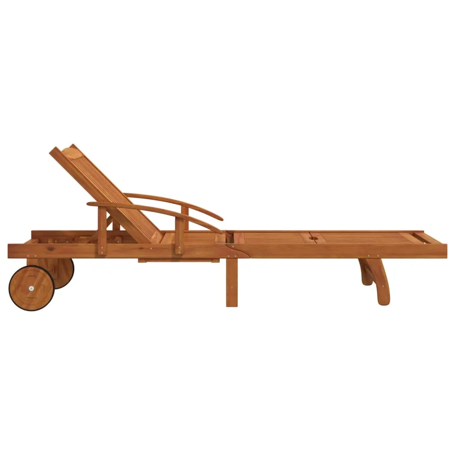 Sun loungers set of 2 Solid acacia wood - 6