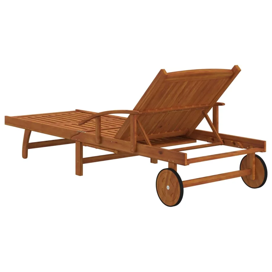 Sun loungers set of 2 Solid acacia wood - 8